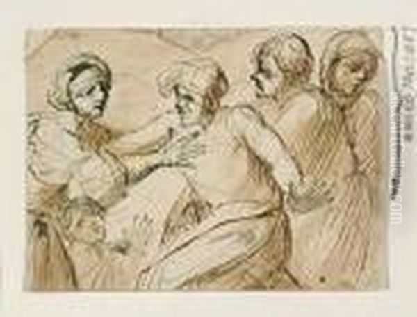 Study Of Figures Oil Painting by Harmenszoon van Rijn Rembrandt