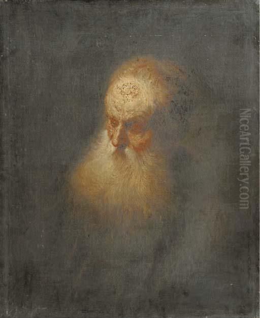 A Tronie: A Bearded Old Man Oil Painting by Harmenszoon van Rijn Rembrandt