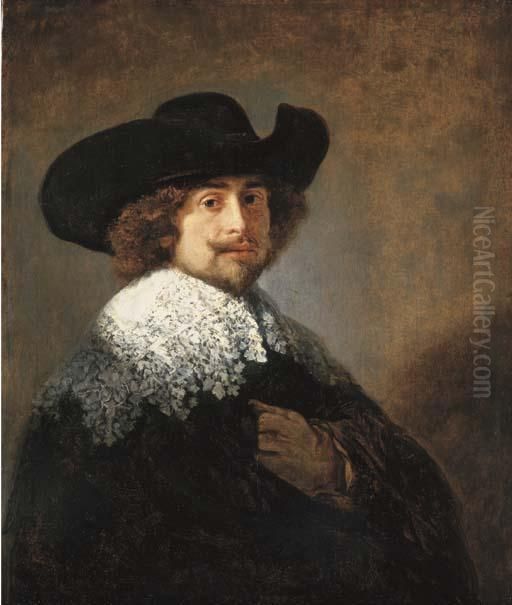 Portrait Of A Gentleman Oil Painting by Harmenszoon van Rijn Rembrandt