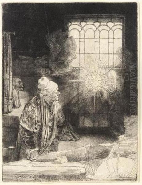 Faust (b., Holl.270; H.260; Bb.52-4) Oil Painting by Harmenszoon van Rijn Rembrandt