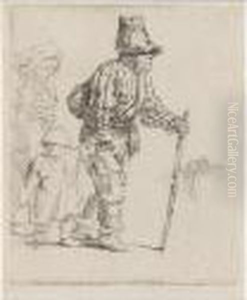 - Peasant Family On The Tramp 2,000-3,000 Gbp Oil Painting by Harmenszoon van Rijn Rembrandt