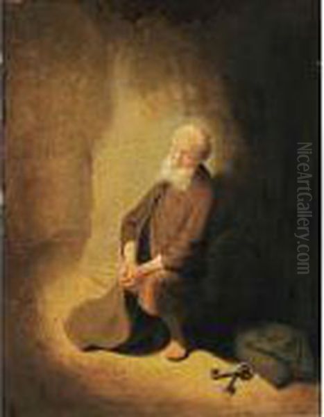 St. Peter Repentant Oil Painting by Harmenszoon van Rijn Rembrandt