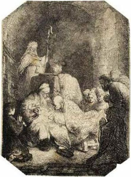 - The Circumcision: Small Plate 
1,000-1,200 Gbp Lot Sold. Hammer Price With Buyer's Premium: 960 Gbp Oil Painting by Harmenszoon van Rijn Rembrandt