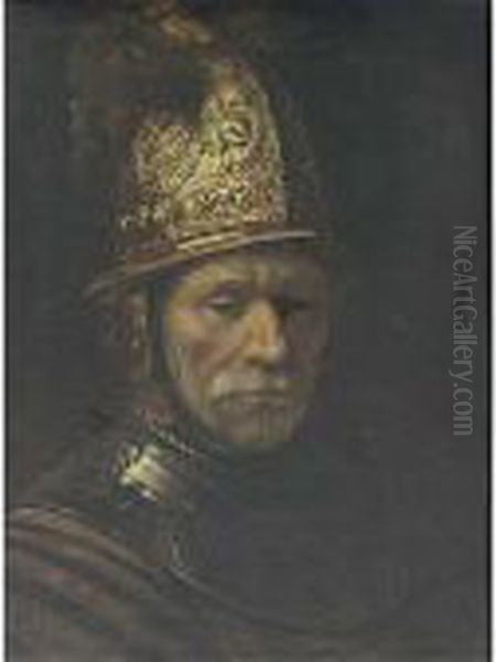 The Man With The Golden Helmet Oil Painting by Harmenszoon van Rijn Rembrandt