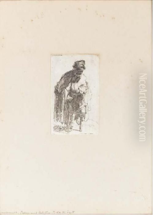 Beggar With A Wooden Leg Oil Painting by Harmenszoon van Rijn Rembrandt