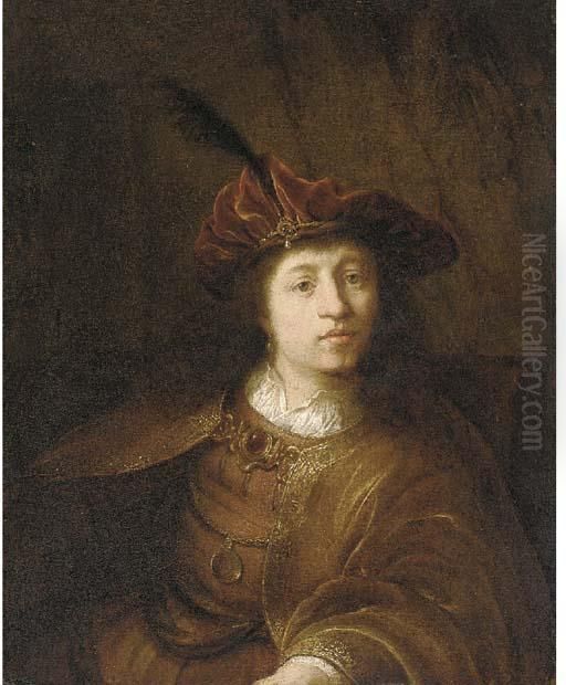 A Young Man In Oriental Costume Oil Painting by Harmenszoon van Rijn Rembrandt