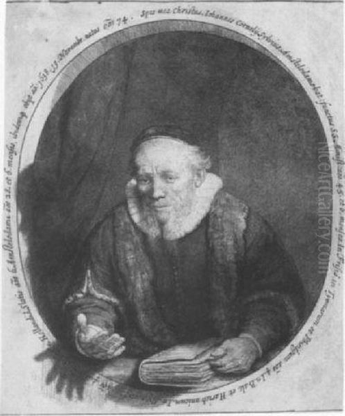 Jan Cornelis Sylvius Preacher Oil Painting by Harmenszoon van Rijn Rembrandt
