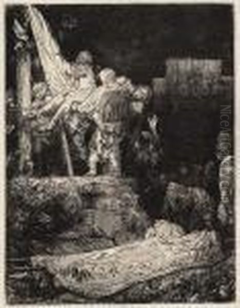 The Descent From The Cross By Torchlight. Oil Painting by Harmenszoon van Rijn Rembrandt