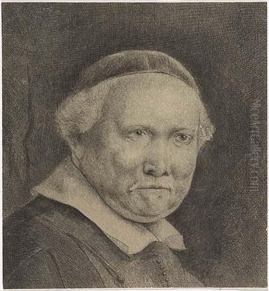Lieven Willemsz Van Coppenol, Writing Master: Larger Plate Oil Painting by Harmenszoon van Rijn Rembrandt