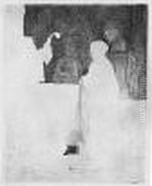 The Artist Drawing From The Model (b., Holl.192; Hind 231; Bjorklund & Barnard 39-2) Oil Painting by Harmenszoon van Rijn Rembrandt