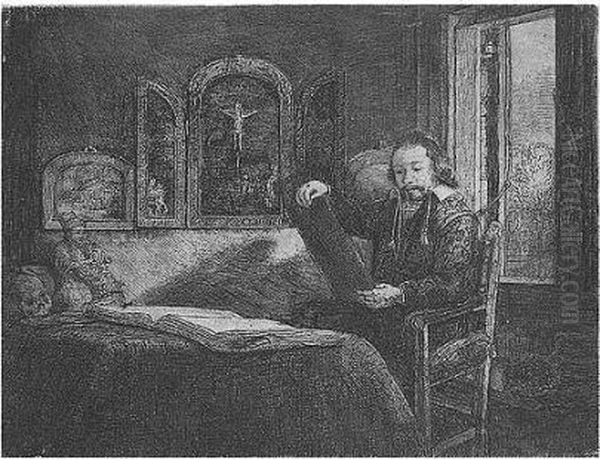 Abraham Francen, Apothecary (b., Holl.273; H.291; Bb.57-2) Oil Painting by Harmenszoon van Rijn Rembrandt