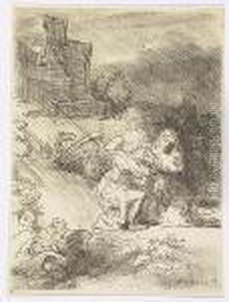 The Agony In The Garden<</b> Oil Painting by Harmenszoon van Rijn Rembrandt