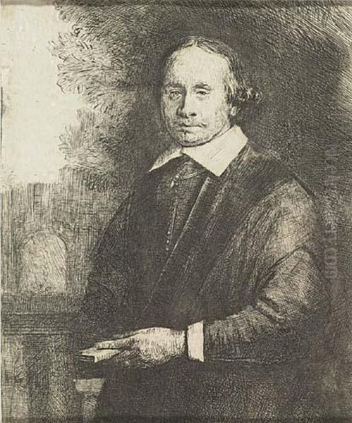 Jan Antonides Van Der Linden, Physician<</b> Oil Painting by Harmenszoon van Rijn Rembrandt