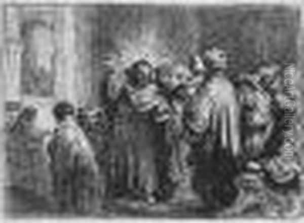 The Tribute Money (b., Holl. 68; H.124; Bb. 35-2) Oil Painting by Harmenszoon van Rijn Rembrandt