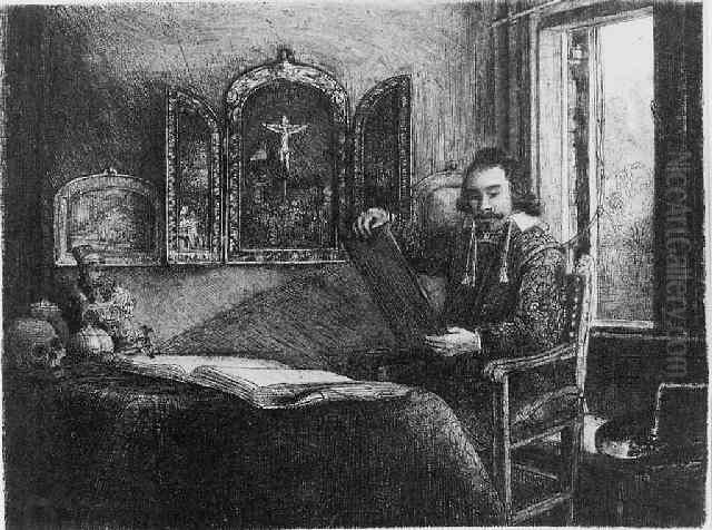 Abraham Francen, Apothecary (b. Holl 273; H. 291; Bb. 57-2) Oil Painting by Harmenszoon van Rijn Rembrandt