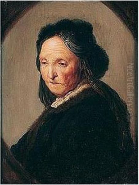 Portrait Of An Old Lady, Thought To Be Rembrandt's Mother Oil Painting by Harmenszoon van Rijn Rembrandt