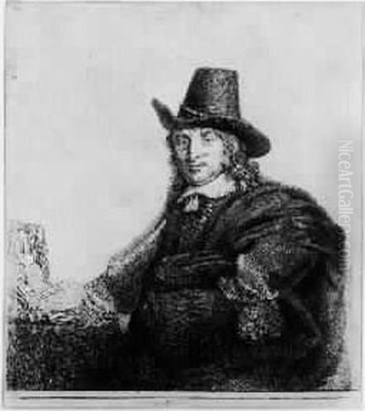 Jan Asselyn, Peintre. Vers 1647. Oil Painting by Harmenszoon van Rijn Rembrandt