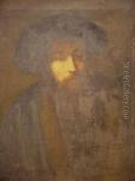 Portrait Of A Rabbi Oil Painting by Harmenszoon van Rijn Rembrandt