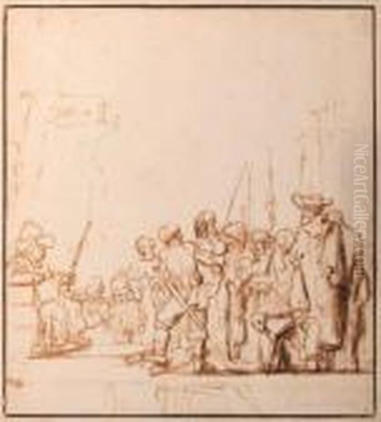 Christ Before Caiaphas Oil Painting by Harmenszoon van Rijn Rembrandt