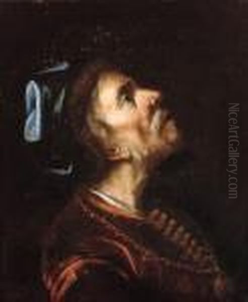A Man In Oriental Costume, A Fragment (?) Oil Painting by Harmenszoon van Rijn Rembrandt