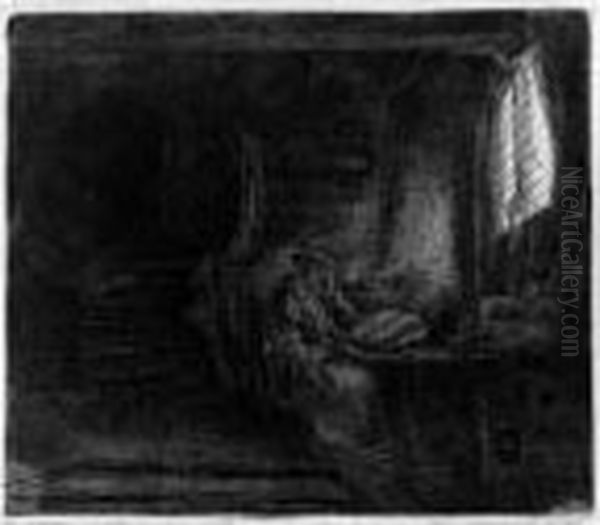 Saint Jerome In A Dark Chamber Oil Painting by Harmenszoon van Rijn Rembrandt