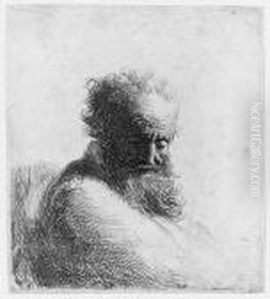 Rembrandt
Bust Of An Old Bearded Man, Looking Down, Three Quarters Right (b.,holl. 260; H. 47; Bb. 31-e) Oil Painting by Harmenszoon van Rijn Rembrandt