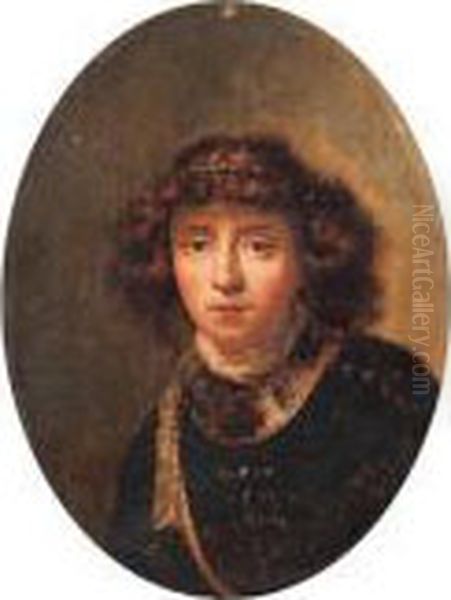 Portrait Of A Youth, Half-length, In A Dark Jerkin Oil Painting by Harmenszoon van Rijn Rembrandt