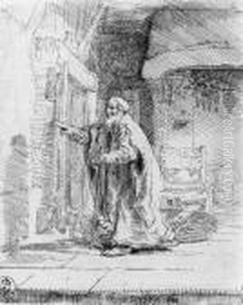 The Blindness Of Tobit Oil Painting by Harmenszoon van Rijn Rembrandt