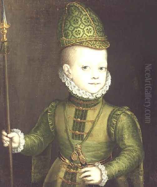 The Infante Don Felipe, c.1580 Oil Painting by Alonso Sanchez Coello