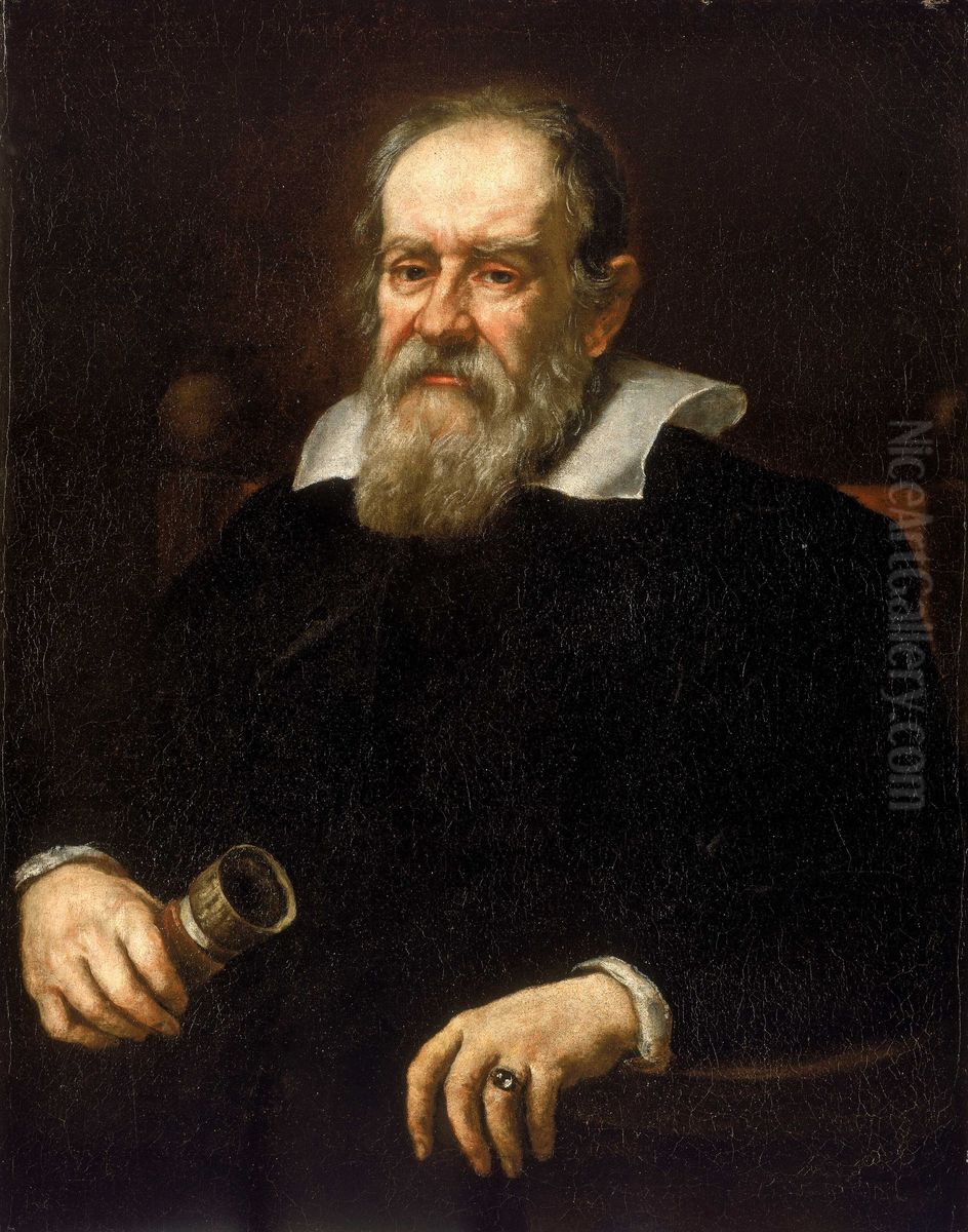 Portrait of Galileo Galilei Oil Painting by Justus Sustermans