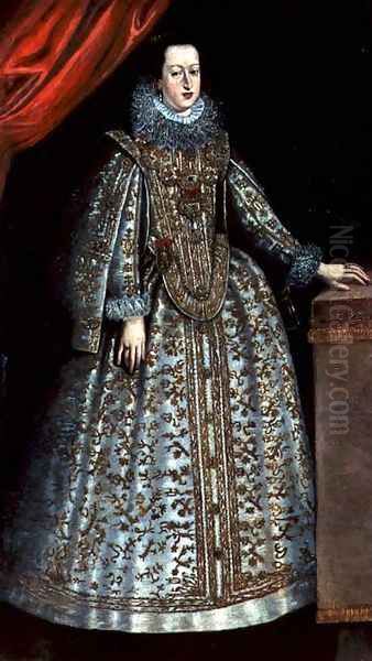 Portrait of Eleonora Gonzaga 1598-1633, after 1621 Oil Painting by Justus Sustermans