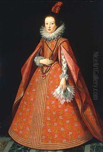 Portrait of Margherita de' Medici Oil Painting by Justus Sustermans