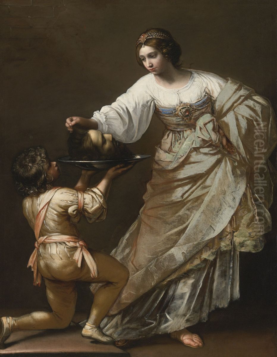 Salome With The Head Of John The Baptist Oil Painting by Guido Reni