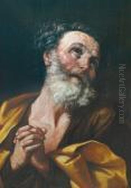  Saint Pierre En Priere  Oil Painting by Guido Reni