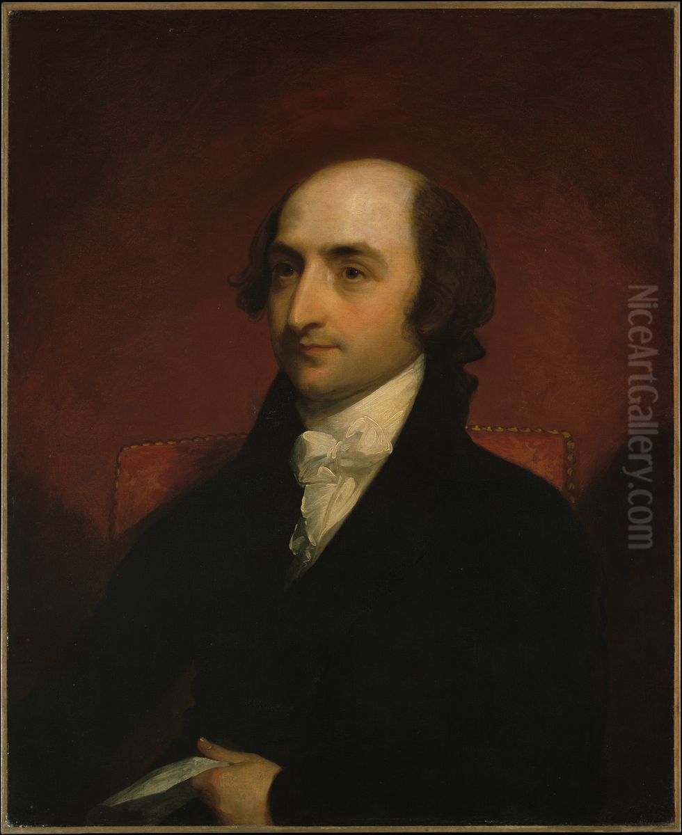 Albert Gallatin Oil Painting by Gilbert Stuart