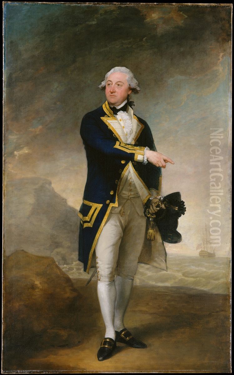 Captain John Gell Oil Painting by Gilbert Stuart