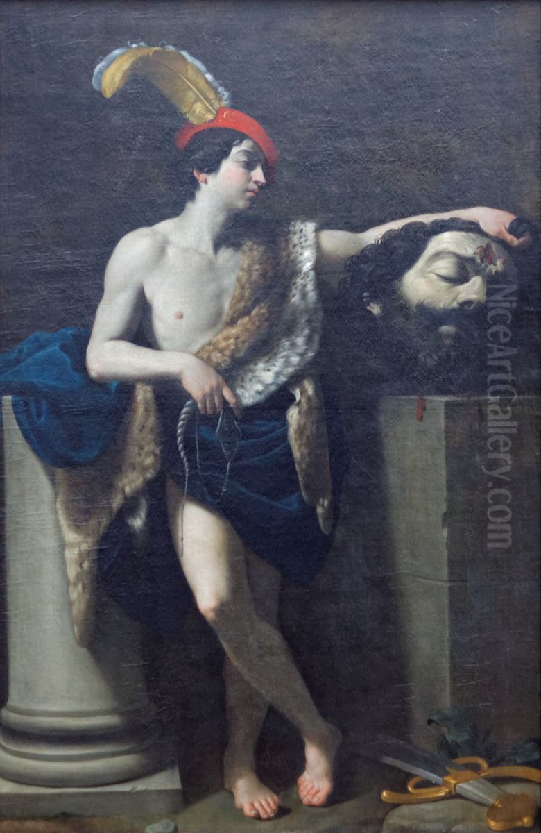 David Tenant La Tete De Goliath Oil Painting by Guido Reni