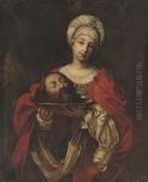 Salome With The Head Of Saint John The Baptist Oil Painting by Guido Reni