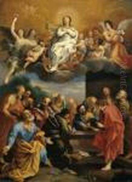 Die Aufnahme Mariens In Den Himmel. Oil Painting by Guido Reni