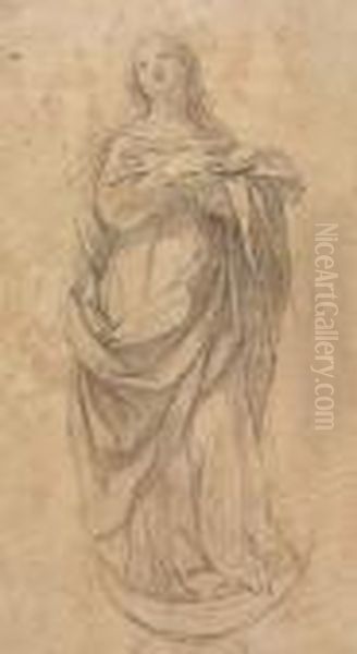 The Virgin Immaculate<</b> Oil Painting by Guido Reni