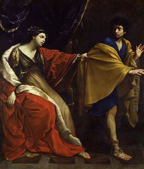 Joseph And Potiphar's Wife Oil Painting by Guido Reni