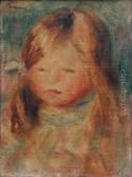 Etude Pour Le Portrait De Coco Oil Painting by Pierre Auguste Renoir