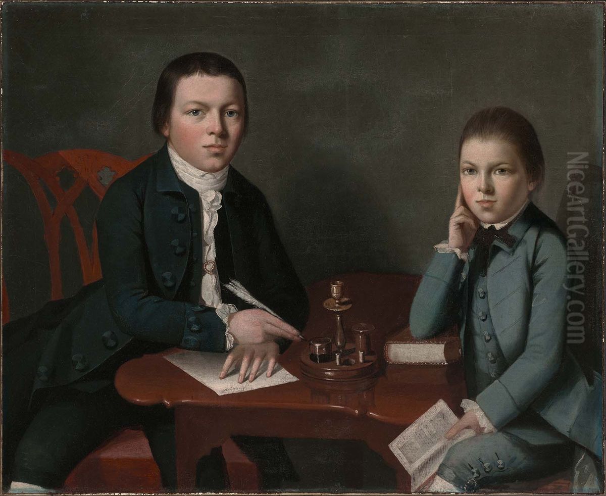 Francis Malbone and His Brother Saunders Oil Painting by Gilbert Stuart