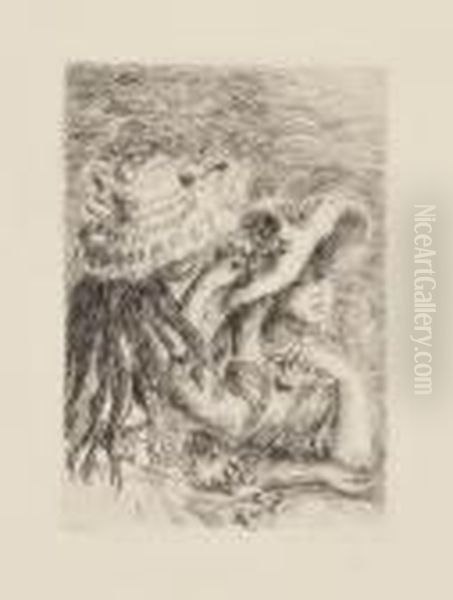 Two Figures Oil Painting by Pierre Auguste Renoir