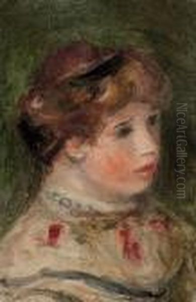Portrait De Femme Oil Painting by Pierre Auguste Renoir