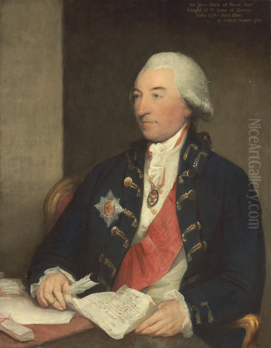 Sir John Dick Oil Painting by Gilbert Stuart