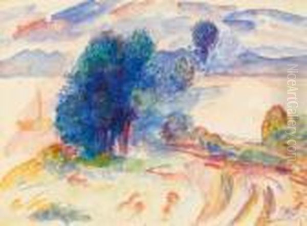 Paysage Oil Painting by Pierre Auguste Renoir