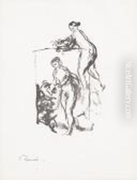 Femme Au Cep De Vigne. Oil Painting by Pierre Auguste Renoir