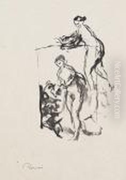 Femme Au Cep De Vigne, 3e Variante Oil Painting by Pierre Auguste Renoir