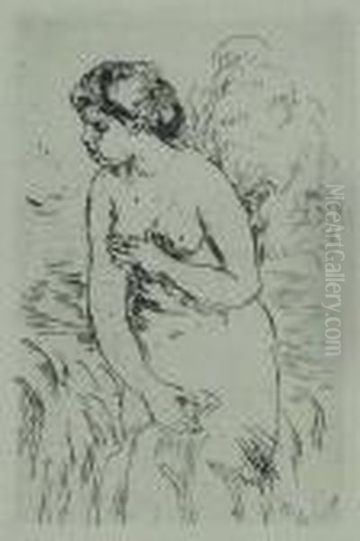 Sur La Plage A Berneval Oil Painting by Pierre Auguste Renoir